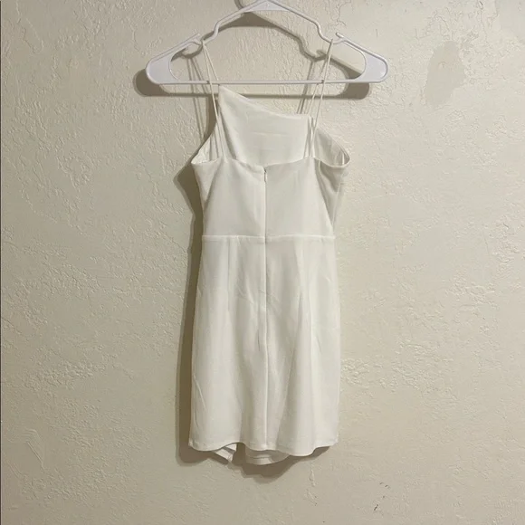 Lulu's White Asymmetrical Dress - Picture 6 of 6